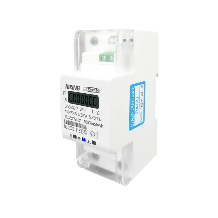 Однофазний WiFi автомат Tomzn з LCD дисплеїв і енергозатрат на 220 Вольт 65A Tuya (Smart Life)