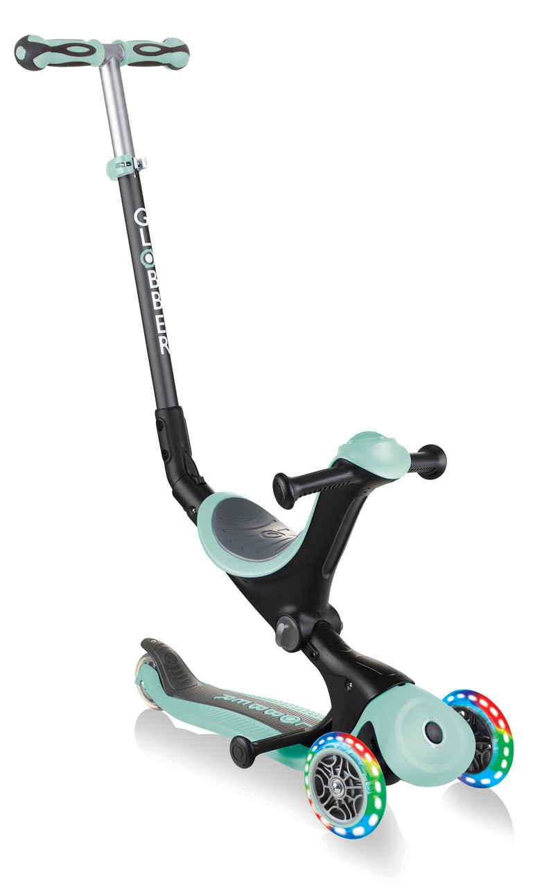 Самокат Globber Go Up Deluxe Lights 5в1 м'ятний колеса світяться до 50кг (646-206), фото 1