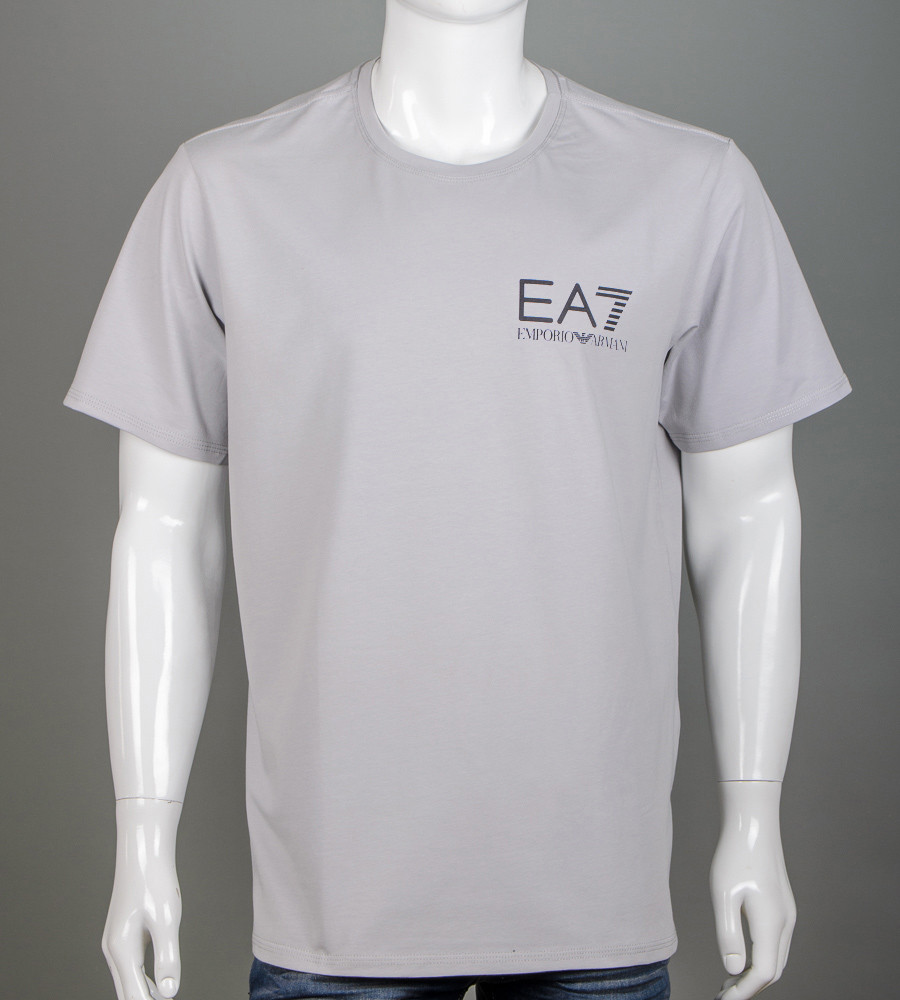 Футболка батал EA7 Armani 2155б (Уп.4шт 3XL,4XL), Світло-сірий