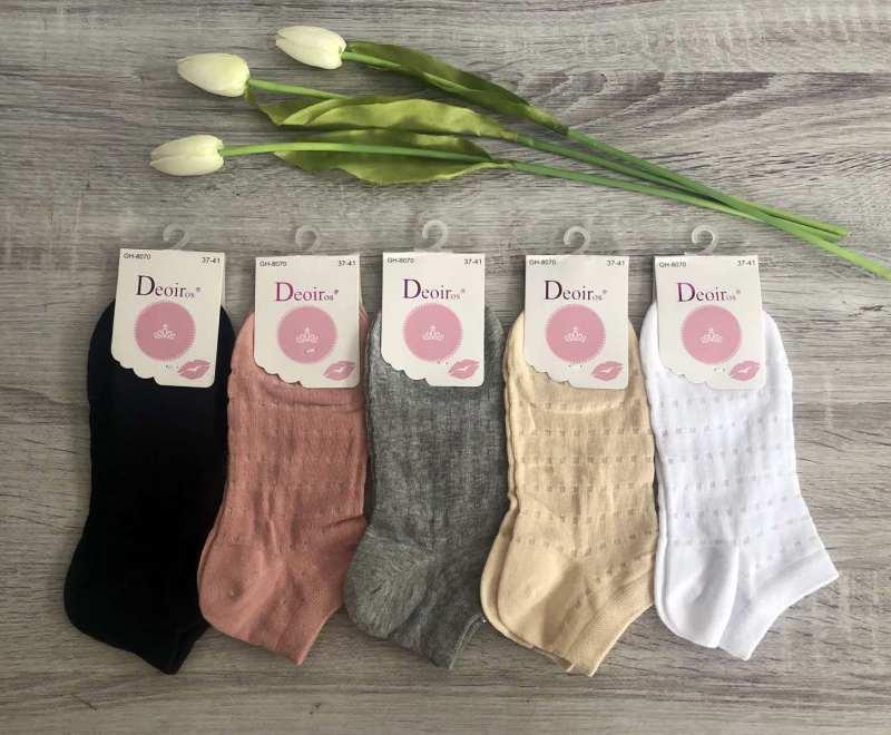 Шкарпетки жіночі короткі кольорові 36-40 Deoir 8070