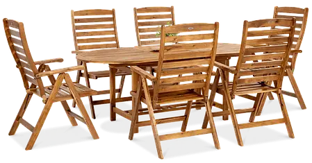 Обідній набір меблів Focus Garden Akadia Dining 190/6+1, фото 1