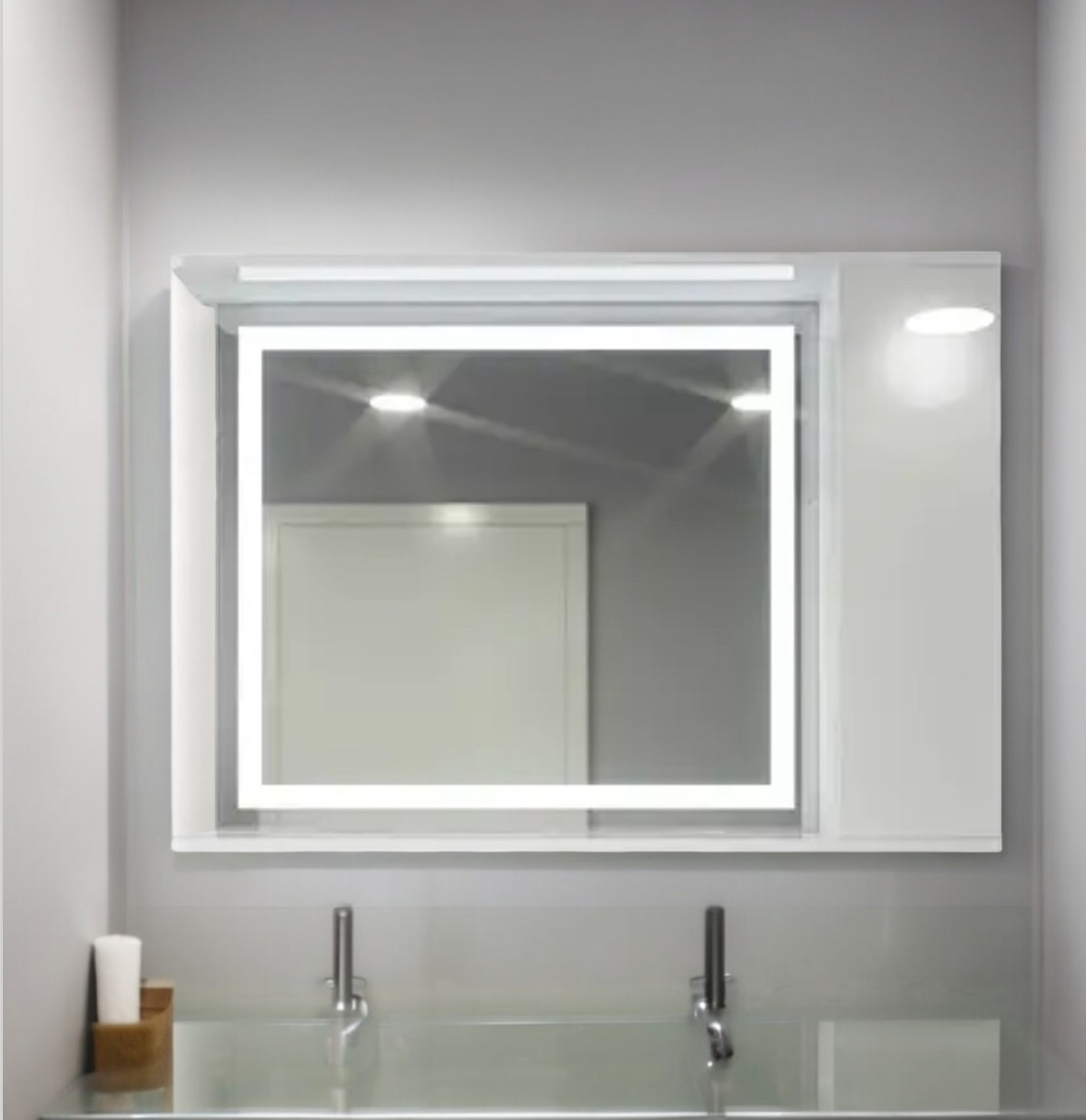 Шафа-дзеркало 900х700 з Led підсвічуванням