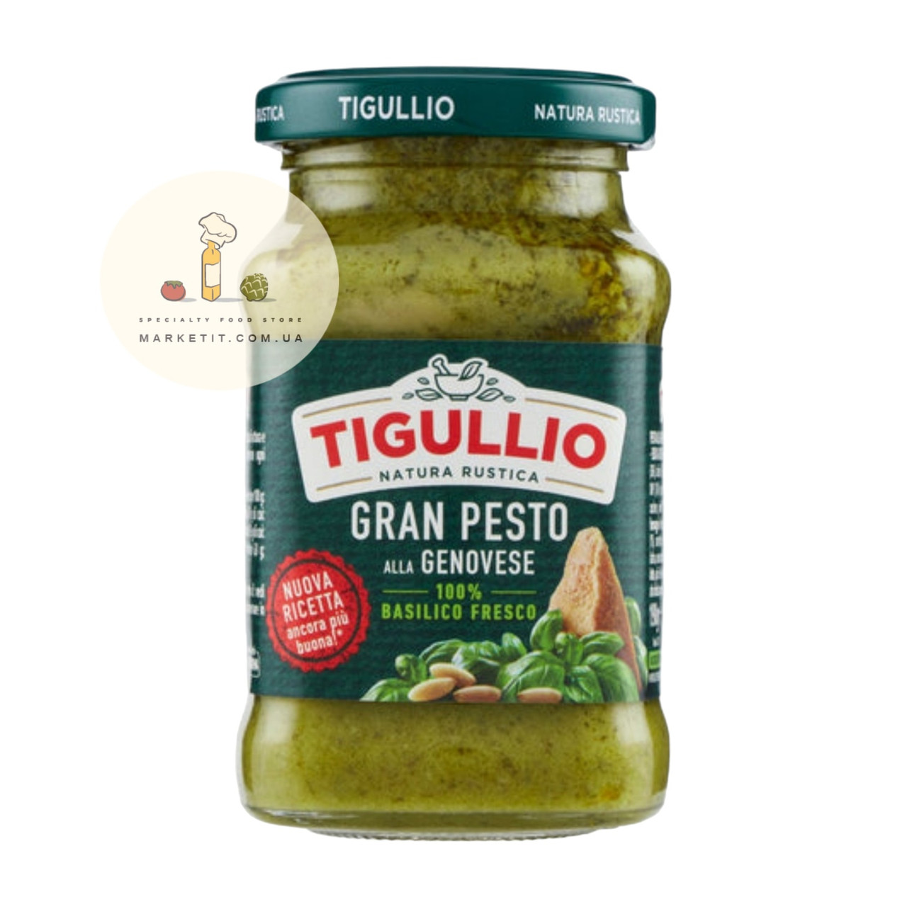 Соус песто Gran Pesto Tigullio alla Genovese, 100% натуральний базилік 190 г., фото 1
