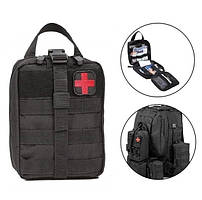 Сумка під аптечку, тактична, на липучці, швидкознімна Чорний KT7000102.solve