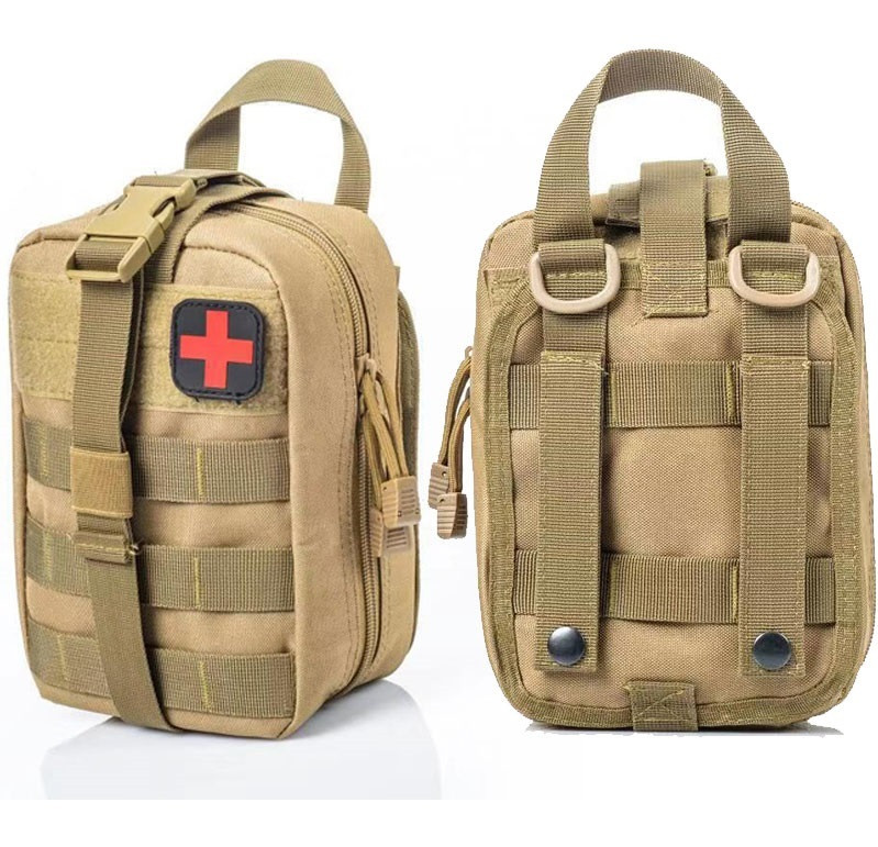 Сумка під аптечку, тактична, на липучці, швидкознімна Койот D3-MED-02