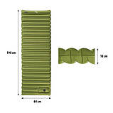 Килимок з вбудованим насосом NILS CAMP NC4101 9 см, зелений, фото 5