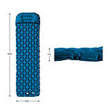 Килимок надувний NILS CAMP NC4006, 190 х 58 х 5 см - синій, фото 3