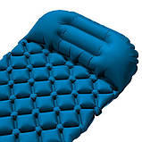 Килимок надувний NILS CAMP NC4006, 190 х 58 х 5 см - синій, фото 5
