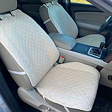 Накидки на сидіння з Алькантари Tuning Бежеві — повний комплект, фото 2