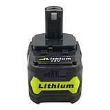 Акумулятор Ryobi ONE+ 18V 12000mAh RB18L40 P108 P117 потужна батарея для інструментів Ryobi з тривалим часом роботи, фото 5
