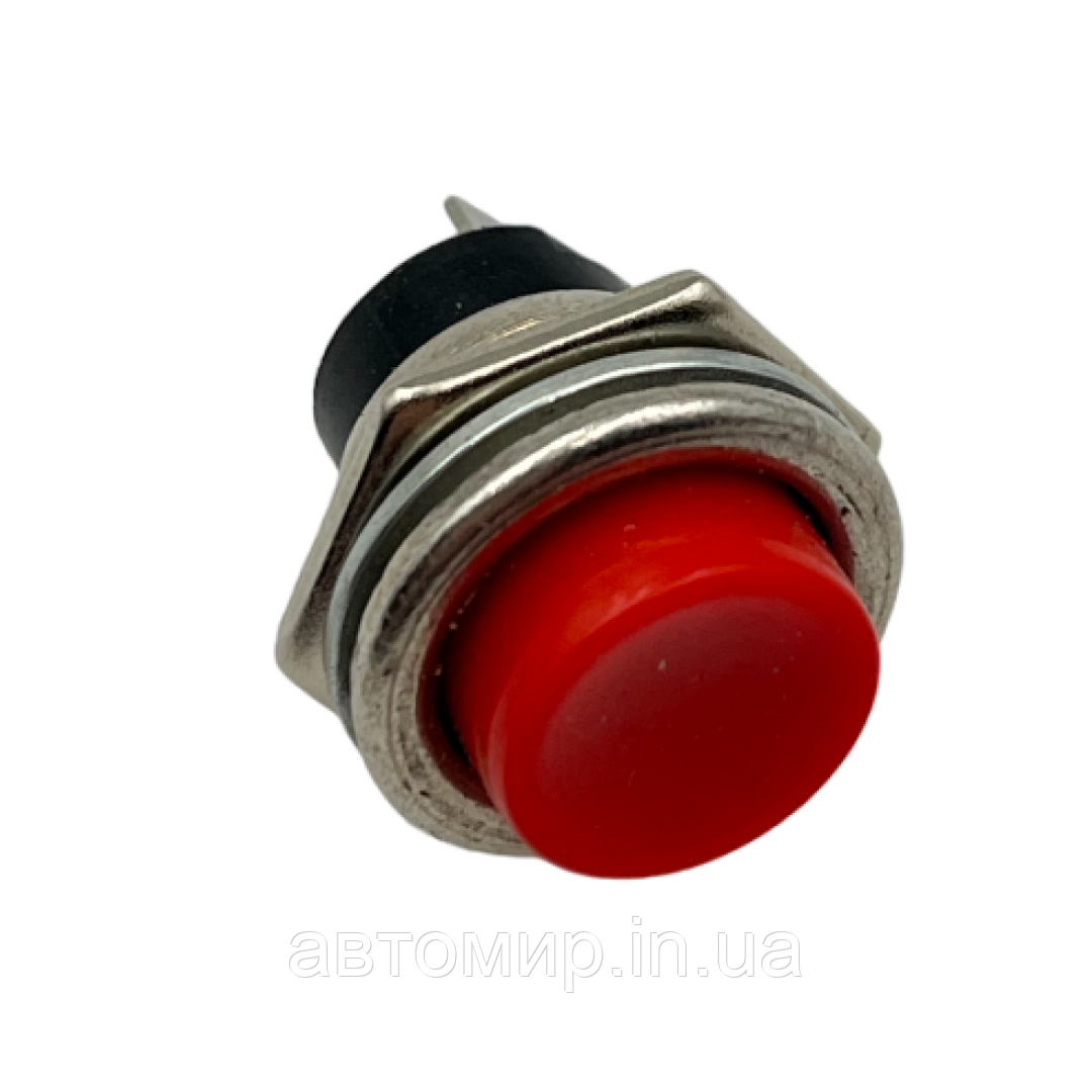 Універсальна кнопка червоного кольору круглої форми 12-220V без фіксації FL-607231, фото 1