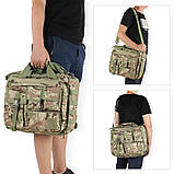 Велика дорожня тактична сумка для документів і ноутбука 15.6 Чорна Solve MOLLE KT6003602, фото 7