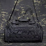 Тактична дорожня сумка Solve  - Black KT6006102 MOLLE cargo bag 25л, фото 5