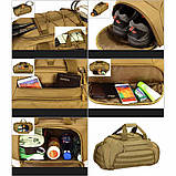 Тактична дорожня сумка Solve  - Black KT6006102 MOLLE cargo bag 25л, фото 8