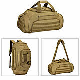 Тактична дорожня сумка Solve  - Black KT6006102 MOLLE cargo bag 25л, фото 9