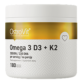 Omega 3 D3 + K2 OstroVit 180 капсул