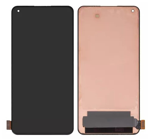 Дисплей для Xiaomi 11 Lite, 11 Lite 5G, чорний, без рамки, Оригінал (переклеєне скло)