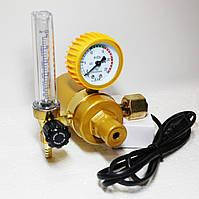 Регулятор із ротаметром аргон/СО2 з підігрівом 220 В (Резьба вхідна W 21,8)