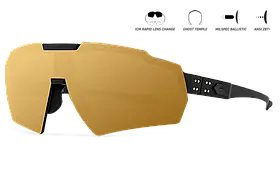 Окуляри тактичні GATORZ Blastshield Ballistics Polarized, Оправа:Black Cerakote, Лінзи: Smoke Polarized/Gold Mirror, GZ-10-037