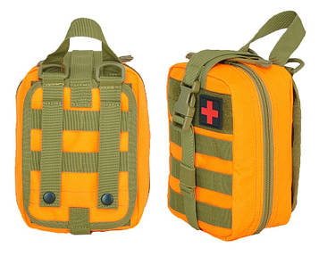 Сумка під аптечку тактична на липучці швидкознімна Помаранчева KT7000118 PeremogaUA