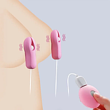 Затискачі для грудей та сосків, Силіконові кліпси з вібрацією, Прищіпки на соски з пультом, Інтимні іграшки, фото 2