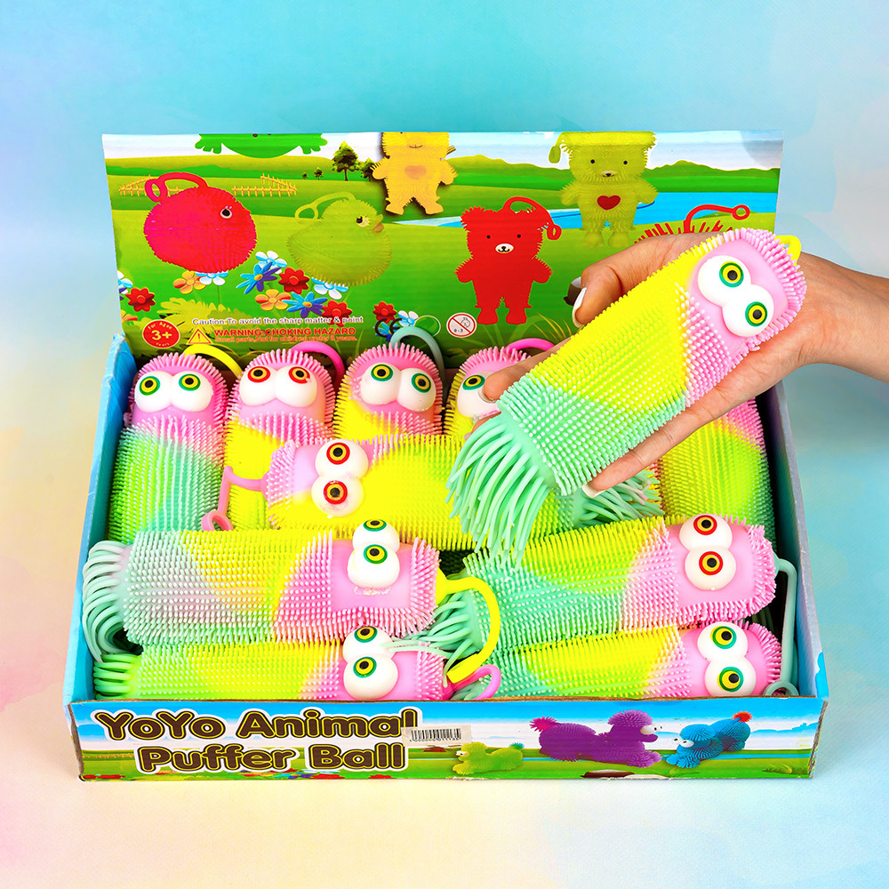 Сяючи силіконові антистрес їжачки Кальмари, 20 см 12 шт в упаковці