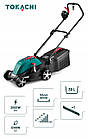 Електрична газонокосарка Tokachi RAZOR II — 2000 Вт, 33 см, 5 рівнів висоти скошування, 30 л, асинхронний двигун, фото 4