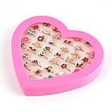 Великий подарунковий набір 36 каблучок дитячих, фото 2