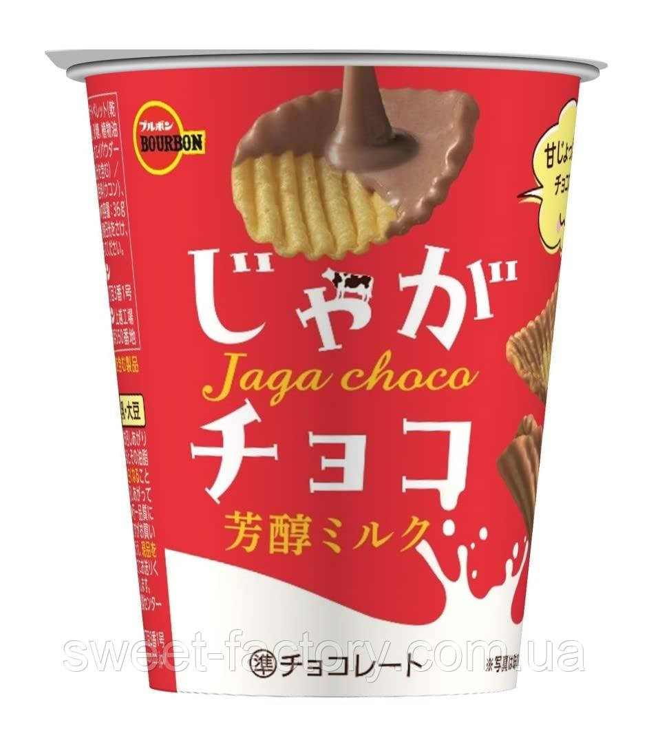 Чіпси Bourbon Jaga Choco Milky Potato Chips 36g, фото 1
