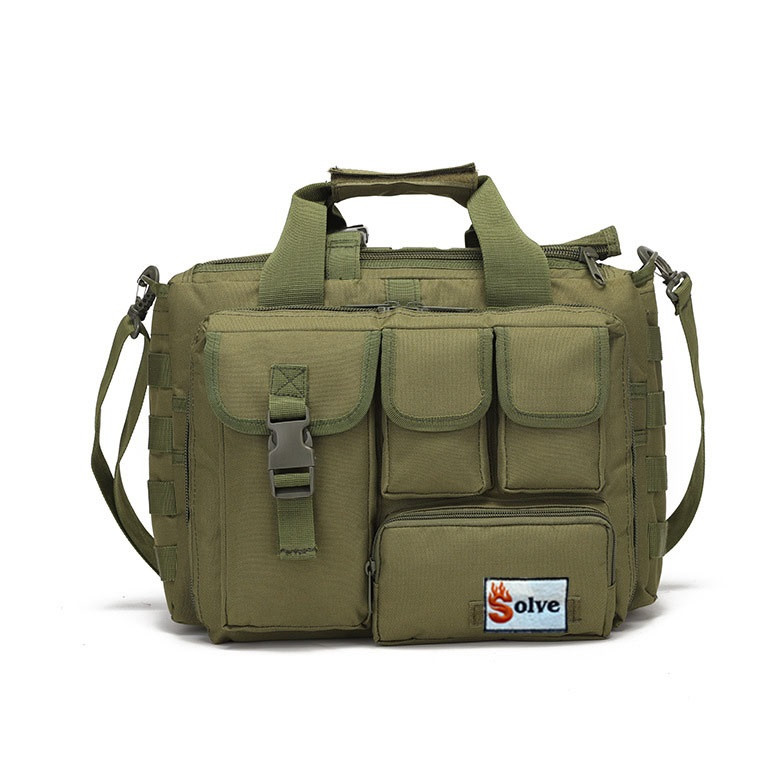 Велика дорожня тактична сумка для документів і ноутбука олива Solve KT6003601 MOLLE peremogaua