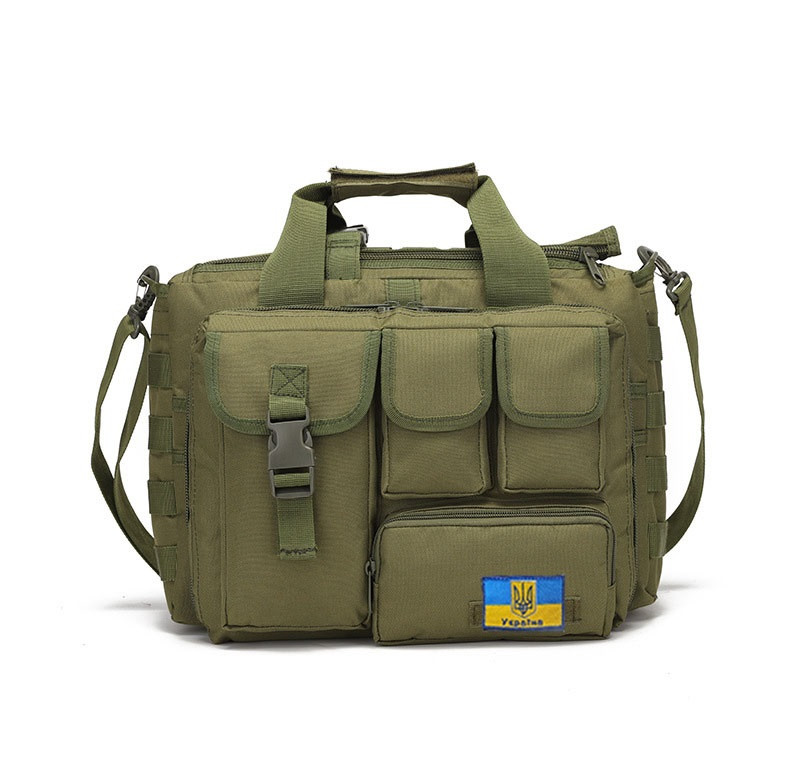Велика дорожня тактична сумка для документів і ноутбука олива MOLLE Solve KT6003601 peremogaua