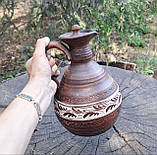 Глечик "Східний" Керамічний з червоної глини 2 літра - для смачних напоїв, фото 3