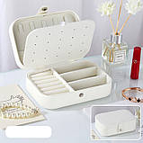 Біла скринька органайзер для біжутерії та прикрас 16*11*5 см на магніті., фото 3