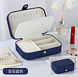 Синя скринька органайзер для біжутерії та прикрас 16*11*5 см на магніті., фото 2