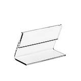 Цінникотримач L-подібний 50х30мм. Горизонтальний (Акрил 1.5мм.) (WiS-142), фото 2