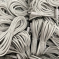 Універсальний кабель подовжувач живлення NK 12 V білий white 5 метрів 12 В 5.5×2.1mm