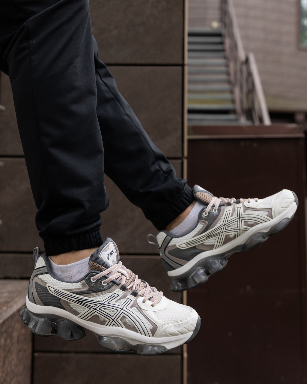 Кроссовки мужские белые Asics Gel Quantum Kinetic спортивные летние ...