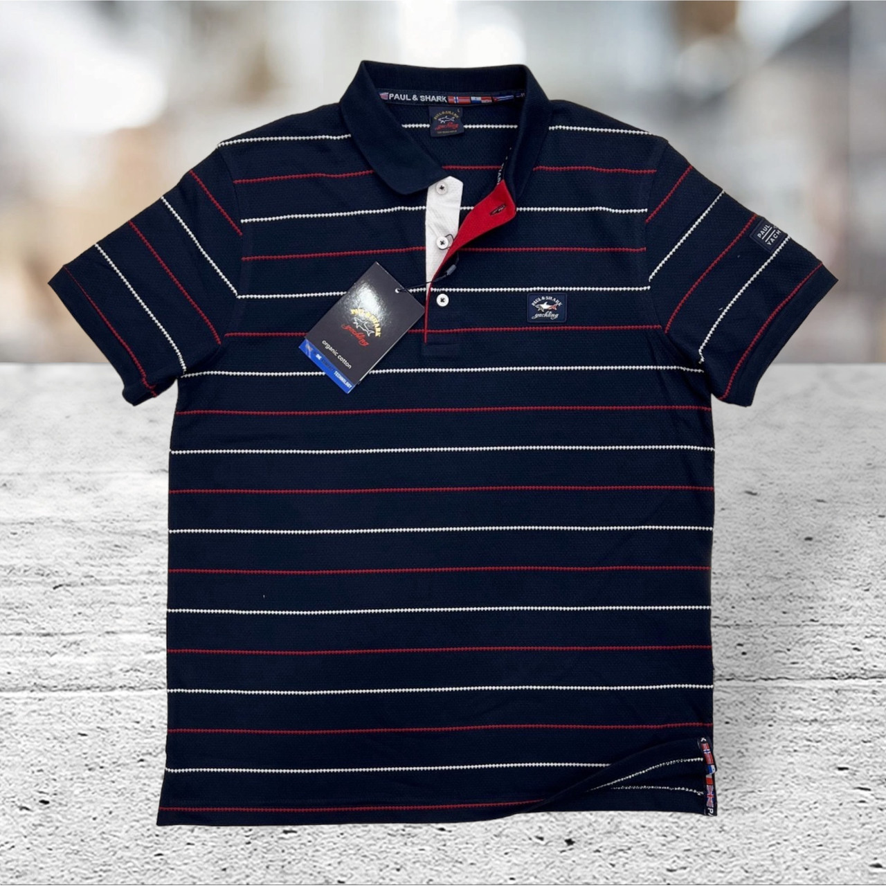 Поло Navy Red  - синій