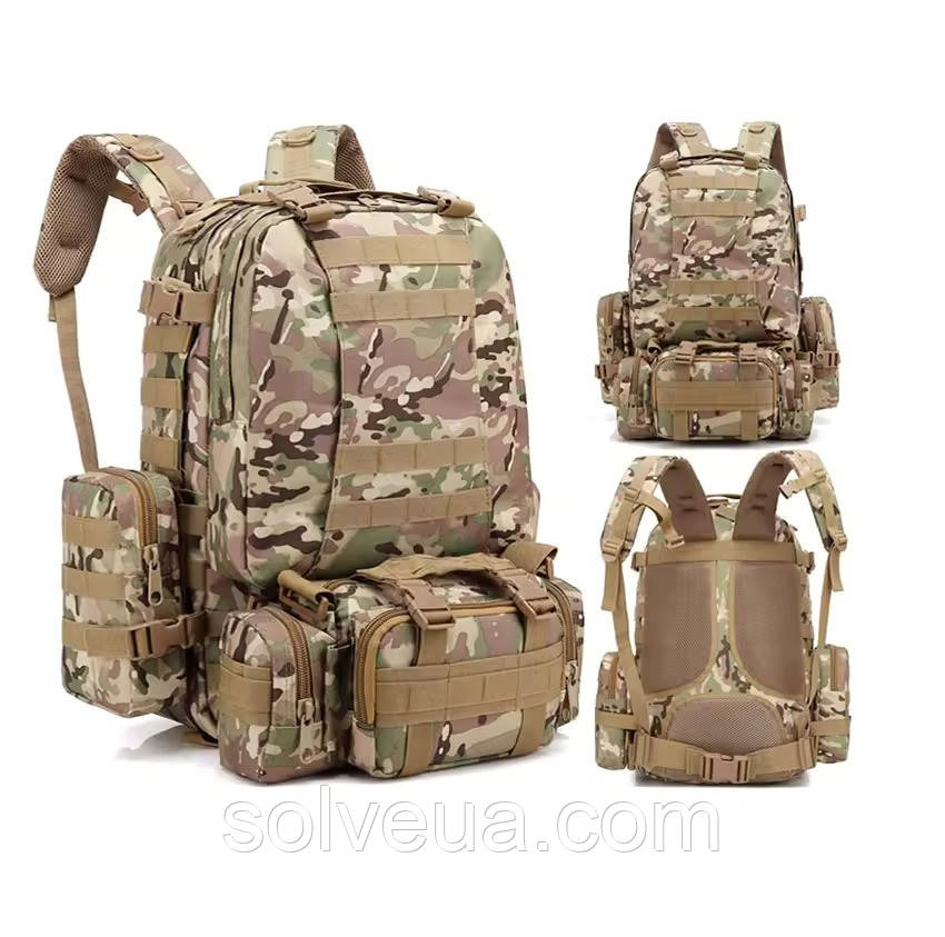 Тактичний похідний рюкзак Solve D3-GGL-405 Multicam на 56 л solve, фото 1