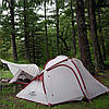 Надлегкий тримісний намет з футпринтом Naturehike Hiby NH19ZP005 (Grey/Red), фото 8