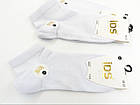 Жіночі короткі шкарпетки сітка IDS однотонні бавовна 36-40 6 пар/уп білі, фото 3