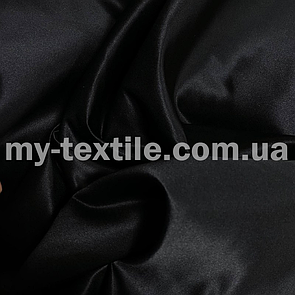 Атлас прокатний щільний матовий (Весільний атлас) Чорний