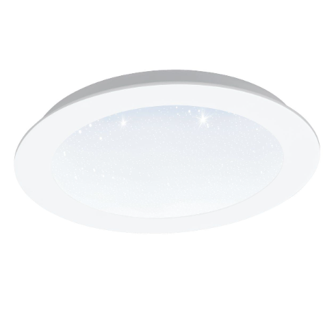 Вбудований світлодіодний світильник металевий білий із пластиковим плафоном 22.5х5 см