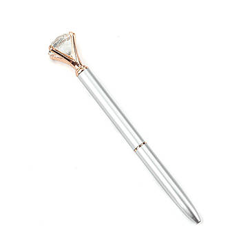 Кулькова Ручка з діамантом Срібло та рожеве золото RYH004