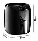 Аерофритюрниця Mozano Active Fryer Silver — 1500 Вт, 4 л, 8 програм, сенсорне керування, антипригарне покриття, фото 4