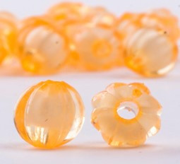 Намистини акрилові Pumpkin, 8 мм, 500 грам,    D19-помаранчевий