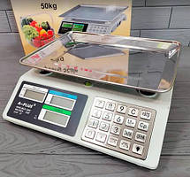 Ваги торгові А-Плюс 50 кг з лічильником ціни та залізними кнопками