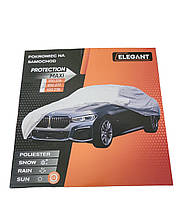 Тент, чохол для автомобіля седан, універсал Elegant L Сірий 483х178х120 см