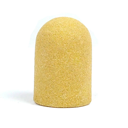 Ковпачок Nail Drill жовтий діаметр 16 мм абразивність 240 гритів, фото 1