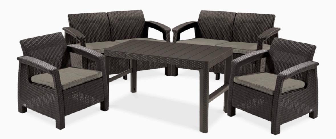 Набір меблів для саду коричневий Corfu Fiesta/Lyon